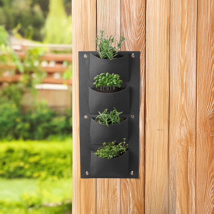 Växtvägg m/fickor Fleece/Metall 65 x 30 cm Garden